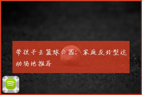 带孩子去篮球公园:家庭友好型运动场地推荐