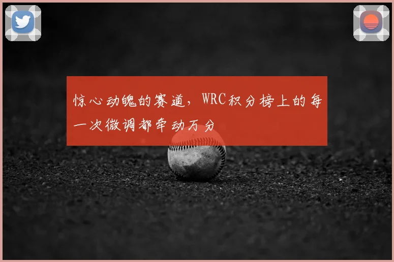 惊心动魄的赛道,WRC积分榜上的每一次微调都牵动万分